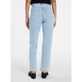 thumbnail image 4 of Time and Tru Women's High Rise Button Fly Cropped Jeans, 26.5" Inseam, Sizes 0-22, 4 of 6