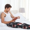 thumbnail image 7 of Mens Pajama Pants, Watercolor Floral Soft Sleep & Lounge Pants for Men, Cuteness Casual PJ Bottoms Pants with Pockets, 7 of 7