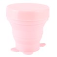 thumbnail image 1 of Vaso de agua plegable de silicona portátil, para viajes, camping, picnic, 170 ml, color rosa, 1 of 14