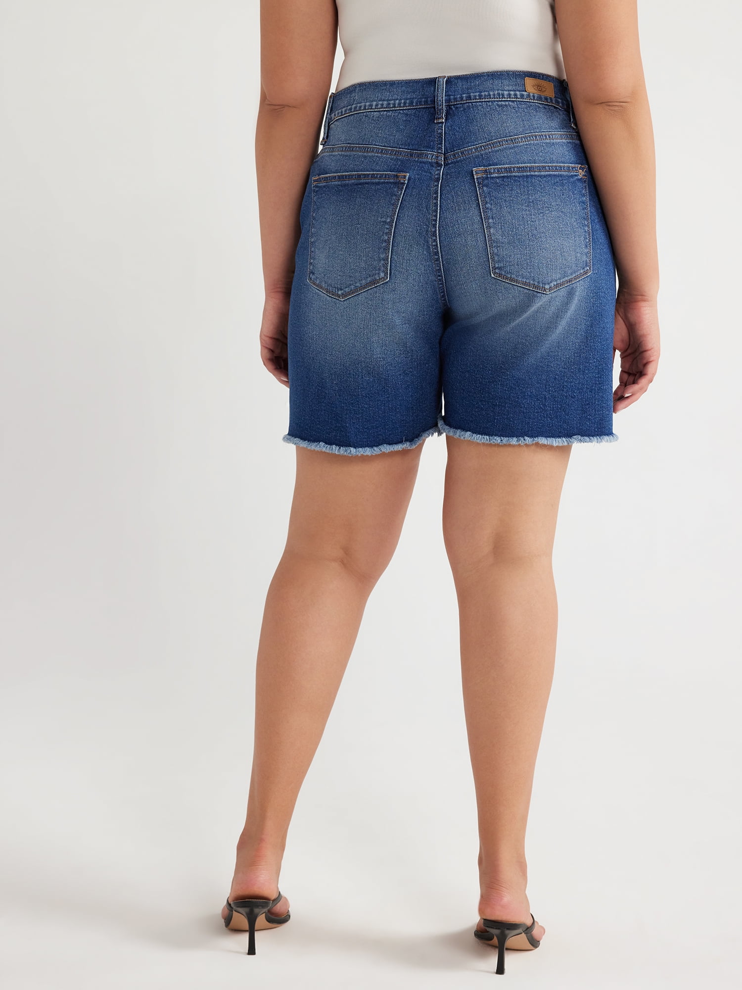 Sofia Jeans Women's Plus Size Gabriella Mid Rise Frayed Hem