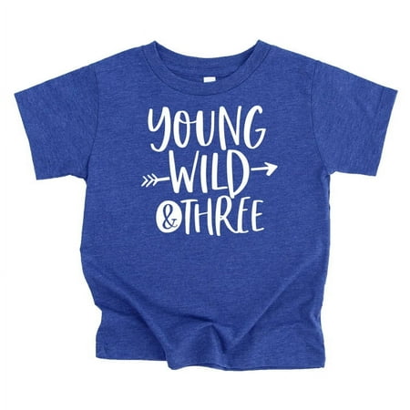 

Young Wild and Three Boys 3rd Birthday Shirt for Boys Third Birthday Outfit Vintage Royal Shirt 3T