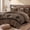 F-Brown, variant on Queen Size 7 Pieces Embroidery Comforter Set，Boho Farmhouse Western All Season Bed in A Bag Comforter Set ，with Sheets Pillowcases Shams Burnt