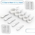 thumbnail image 3 of Measuring Cups & Spoons Set, Stackable Cups and Spoons, Nesting Measure Cups with Stainless Steel Handle, Kitchen Gadgets for Cooking & Baking(white), 3 of 6