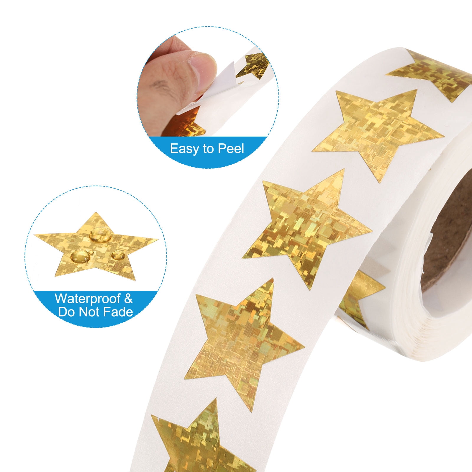 Star Stickers Self-Adhesive Stickers Label for Shop Home and Classroom Use Gold