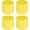 4, variant on 4 Pack Screw Thread Protector Cover Rubber End Caps, [for Screw, Bolt, Rod Cap] - 1 3/4"(45mm) Inner Dia/Yellow