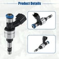 thumbnail image 4 of Car Fuel Injector Nozzle Replacement for Cadillac CTS 3.0L Black Silver Tone 6 Pcs, 4 of 6
