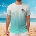 thumbnail image 2 of Leey-World Men's Cotton T-Shirts Oversized Shirt Short Sleeves Streetwear Loose Fit Summer Tee Tops Washed Basic Unisex Shirts Men T Shirts(Light Blue,2XL), 2 of 4
