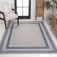 thumbnail image 5 of JONATHAN Y TSN209G-8 Dover Classic 3-Stripe Border Light Gray/Navy 8 ft. x 10 ft. Indoor/Outdoor Area Rug, 5 of 10