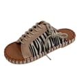 thumbnail image 2 of Sandalias planas con punta abierta para mujer, sandalias cómodas, informales, cómodas, para playa Wmkox8yii hj789, 2 of 8