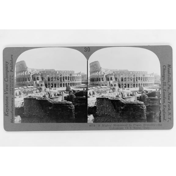 Print: A Mighty Monument To Pagan Brutality - The Colosseum (E.), Rome