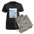 thumbnail image 5 of CafePress - Mother Of The Bride Blue Heart - Women's Short Sleeve Print T-Shirt and Pants Dark Cotton Pajama Set, 5 of 7