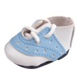 thumbnail image 4 of Zapatos de muñecas de niña Sunnimix cuero PU 14.5 pulgadas azul, 4 of 8