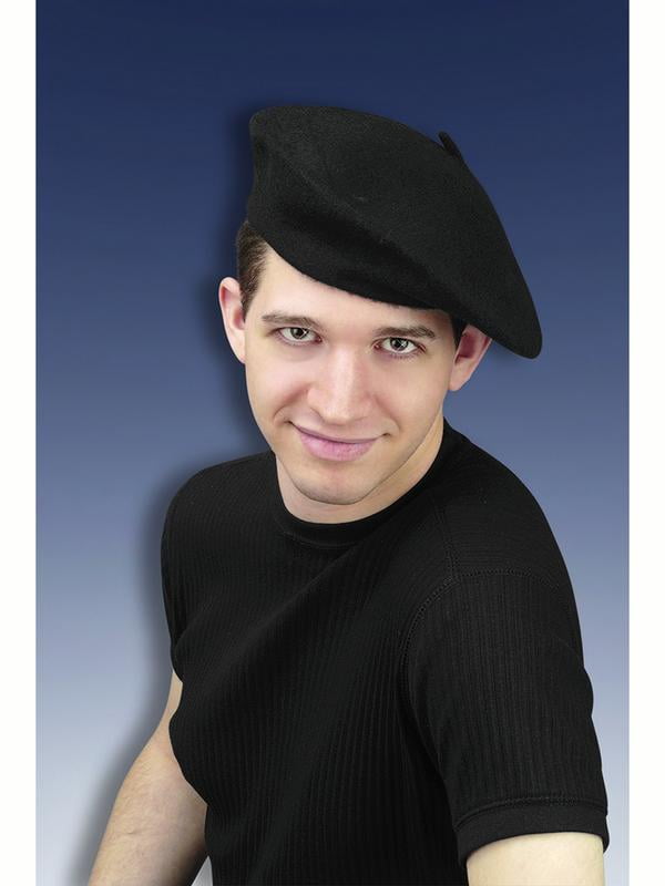IZUS Adult French Beret Hat And Mustache Mime Artist Djibouti