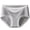 Grey, variant on Women's Leak Proof Soft and Breathable Underwear Lightweight Thin Ribbing Privacy Briefs Soft Comfortable Mid Waisted Panties White L