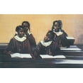 thumbnail image 2 of Unknown 32x22 Black Ornate Wood Framed with Double Matting Museum Art Print Titled - School Girls, 2 of 4