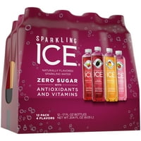 Sparkling Ice Variety Pack 17 Fl Oz 12 Count Black Raspberry Cherry Limeade Orange Mango Kiwi Strawberry Walmart Com Walmart Com