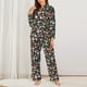 thumbnail image 2 of Fotbe Autumn Fox Owl Conjunto de Pijama de Manga Larga para Mujer con Estampado, Ropa de Dormir de 2 Piezas, Conjunto de Casa Suave y Cómodo con Bolsillos-Medium, 2 of 7