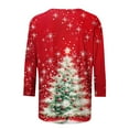 thumbnail image 4 of Women's Christmas Sweatshirts Funny Christmas Tree Print Pullover Sweater Blouses Long Sleeve Shirts Crew Neck Tops Casual Tops Comfy Fall Fashion Outfits Winter Christmas Clothes, 4 of 5