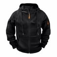 thumbnail image 3 of Zip Up Hoodie Men 2026 Fall Winter Long Sleeve Plain Full Zipper Hooded Sweatshirt with Pockets Jacket Cardigan Outerwear, 3 of 6