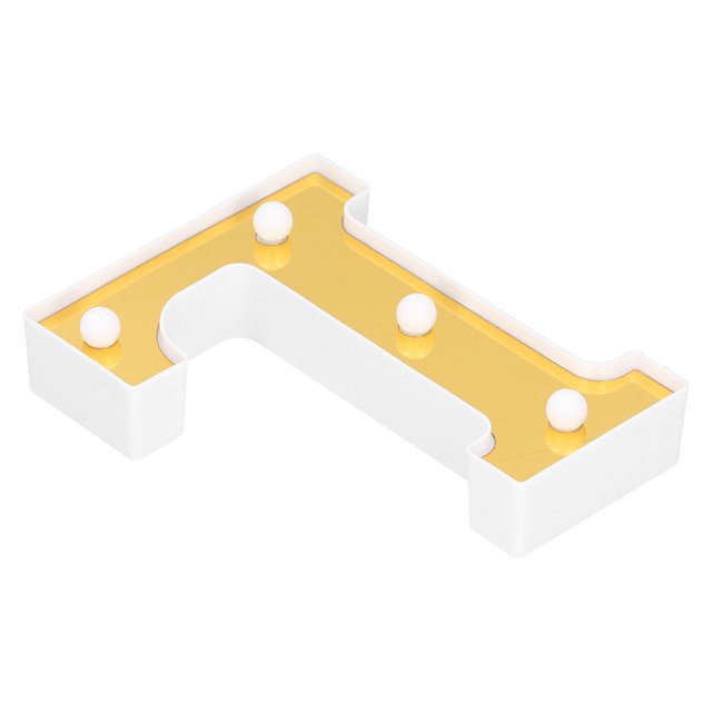 Letter Lamp, Gold Unique Shape Alphabet Light Plastic for Confession for Marriage Proposal