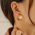 thumbnail image 2 of Jewelry On Clearance Network Red Metal Irregular Shaped Beads Geometric Creative Earrings Ladies Gold, 2 of 5