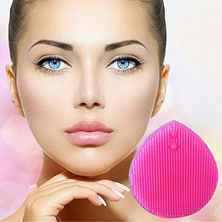 Fine Silicone Facial Brush, Cleanser and Exfoliator for Healthy Radiant Glow for Face, Neck and