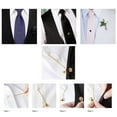 thumbnail image 3 of Mens Tie Tack Pins Brooch Lapel Pin Collar Pin with Chain Mini Accessories, 3 of 9