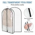 thumbnail image 3 of Abaima 4 Pack 40" Garment Bags for Storage, 4" Gusseted Hanging Clothes Bags for Storage, Clear Plastic Suit Garment Bags with Full Zipper, Hanging Clothes Bags for Closet Storage, 3 of 7