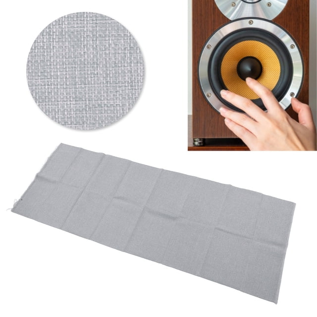 Double Layer Thickened Speaker Grill Cloth, Scratch Proof Speaker Grill Fabric, Easy to Customize, Ensure Sound Quality, Suitable for Speaker Repair and Home Theater Panels
