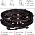 thumbnail image 5 of Bolso de mano para mujer, bolso de hombro para mujer, de piel sintética, resistente al agua, para negocios, compras y viajes (púrpura claro) ACTIVE Biensenido a ACTIVE, 5 of 5