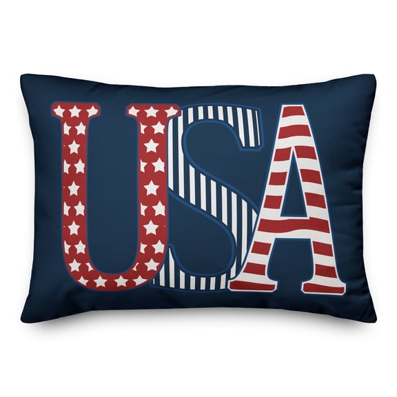 Creative Products Multi Pattern USA 14x20 Indoor / Outdoor Pillow