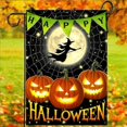 thumbnail image 5 of Garden Flags 12x18 Inch Halloween Garden Flag Outdoor Fall Decorations Vertical Double-Sided Witch Pumpkin Moon Banner Yard Sign for Porch Lawn Home Party Garden Decor, 5 of 6