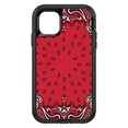 thumbnail image 1 of DistinctInk Custom SKIN / DECAL compatible with OtterBox Defender for iPhone 11 Pro MAX (6.5" Screen) - Bandana Print - Red, Black, White, 1 of 5