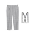 thumbnail image 5 of Meresysid Toddler Little Boy Suspenders Pants Classic Chino Pants for Casual Formal Wear and Special Occasions Gray 9-10 Years, 5 of 5
