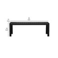 thumbnail image 5 of Theo 53 Inch Outdoor Bench, Black Aluminum Frame, Plank Style Seat Surface- Saltoro Sherpi, 5 of 5