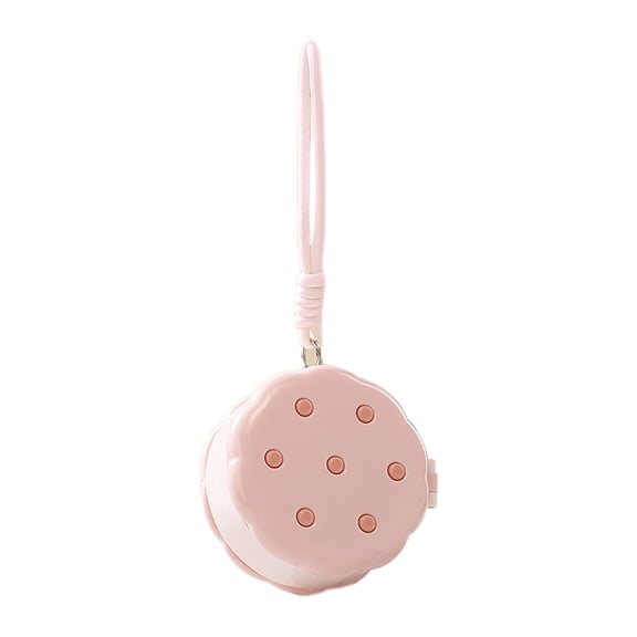 Powder Puff Storage Box Double Layer Plastic with Breathable Vents and Hanging Rope for Earrings and Makeup