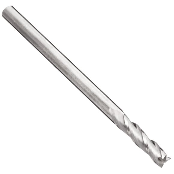 Melin Tool EMG-L Moulin à Nez Carré en Carbure, Finition Non Revêtue (Brillante), 30 Degrés Hélix, 3 Flûtes, Longueur Totale 5 Pouces, Diamètre de Coupe 0,7500 Pouces, Diamètre de Tige 0,75 Pouces