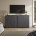 thumbnail image 6 of SICOTAS 66.3"W Large Kitchen Sideboard Buffet Cabinet with 4 Fluted Doors & Adjustable Shelves, Oversized Console Cabinet with Storage for Living Room, Coffee Bar Station for Dining Room, Black, 6 of 9