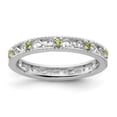 thumbnail image 3 of Auriga Fine Jewelry 925 Sterling Silver Peridot Ring for Women Size 7, 3 of 6