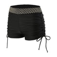 thumbnail image 4 of UJNDER Swim Shorts High Waist Print with Adjustable Side Ties for A Custom Fit Beach Wear Bikini Bottoms for Women Black_002 XXL, 4 of 9