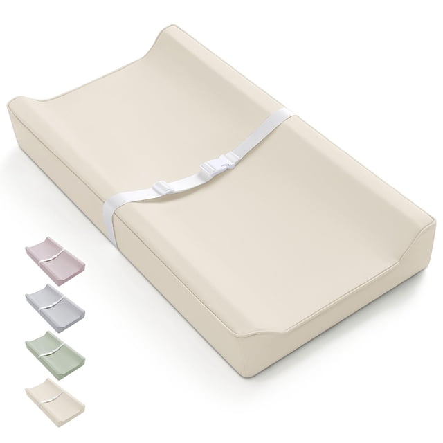 Colchoneta para Cambiar Bebé Blissful Diary Beige Impermeable 79x41x11 cm