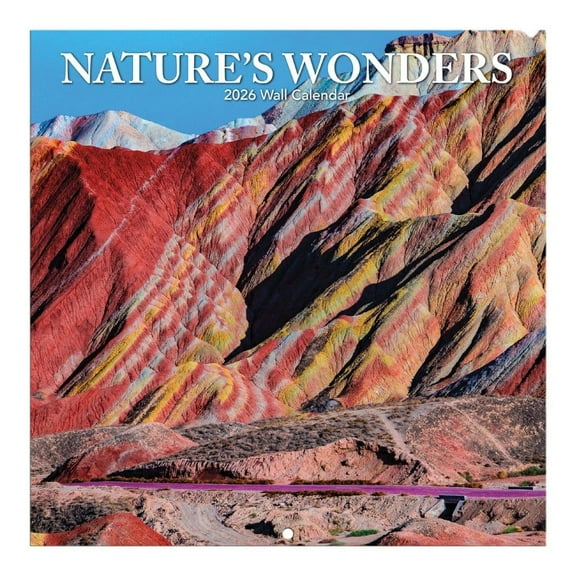 Turner Licensing, Natures Wonders 2026 Mini Wall Calendar, 7'' X 7'', 12-Month Calendar with Stapled Binding