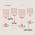 thumbnail image 3 of Just Feed Me by Jessie James Decker 4-Piece 12oz Stemmed Wine Glass Set, Pink, 3 of 9