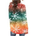 thumbnail image 6 of Uaswgudfs ​Women's Structured Texture Long Winter Coat - Insulated Open Front Cold Weather Outerwear/Christmas/Snowflakes/Deer/Christmas Tree, 6 of 7