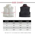 thumbnail image 6 of Women's Winter Cropped Puffer Vest Crop Jackets For Women Full Zip Stand Collar Padded Lightweight Outwear Vest, 6 of 12