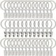 thumbnail image 1 of 40 Pack Curtain Rings with Clips, Drapery Clips with Rings, Hangers Drapes Rings 1.26 Inch Interior Diameter, Fits up to 1 Inch Curtain Rod, White, 1 of 5