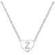 thumbnail image 2 of Collar con letra inicial de corazón de amor pequeño de plata para mujeres y niñas, collar con Gargantilla con Colgante para Nombre personalizado del alfabeto AZ, 2 of 4