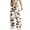 Brown*, variant on Women's Pants Casual High Waist Wide Leg Cow Print Straight Leg Loose Fit Denim Style Comfortable Chic Travel Trousers