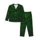 thumbnail image 1 of Balery Green Sparkling Conjunto de Pijama con Estampado para Mujer, Conjunto de Dos Piezas con Manga Larga, Ropa de Dormir Suave con Bolsillos, Pijamas Cómodos-Medium, 1 of 7