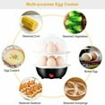 thumbnail image 3 of Djiypn Rapid Egg Cooker, Mini Egg Cooker, Easy Egg Cooker Electric 12-Egg Capacity, Soft, Medium, 2-Tier Hard-Boiled Egg Cooker with Auto Shut-Off, White, 3 of 8